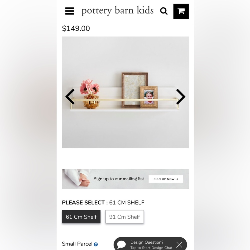 2 Pottery Barn Floating Shelves